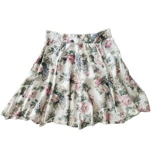 Vintage 90s Floral Skirt Francine Browner Pink‎ Blue Flowers Cottagecore Small 8